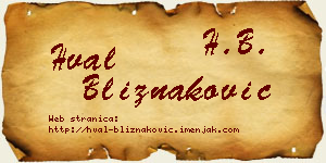Hval Bliznaković vizit kartica